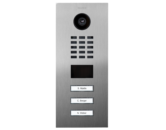 DoorBird MDU IP Video Door Intercom For 3 Tenants, 3 Call Buttons